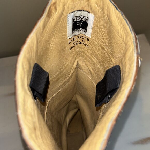 Frye White Label Tall Campus Pull On Boots Women's Size 8.5 B Distressed Brown - Picture 15 of 15